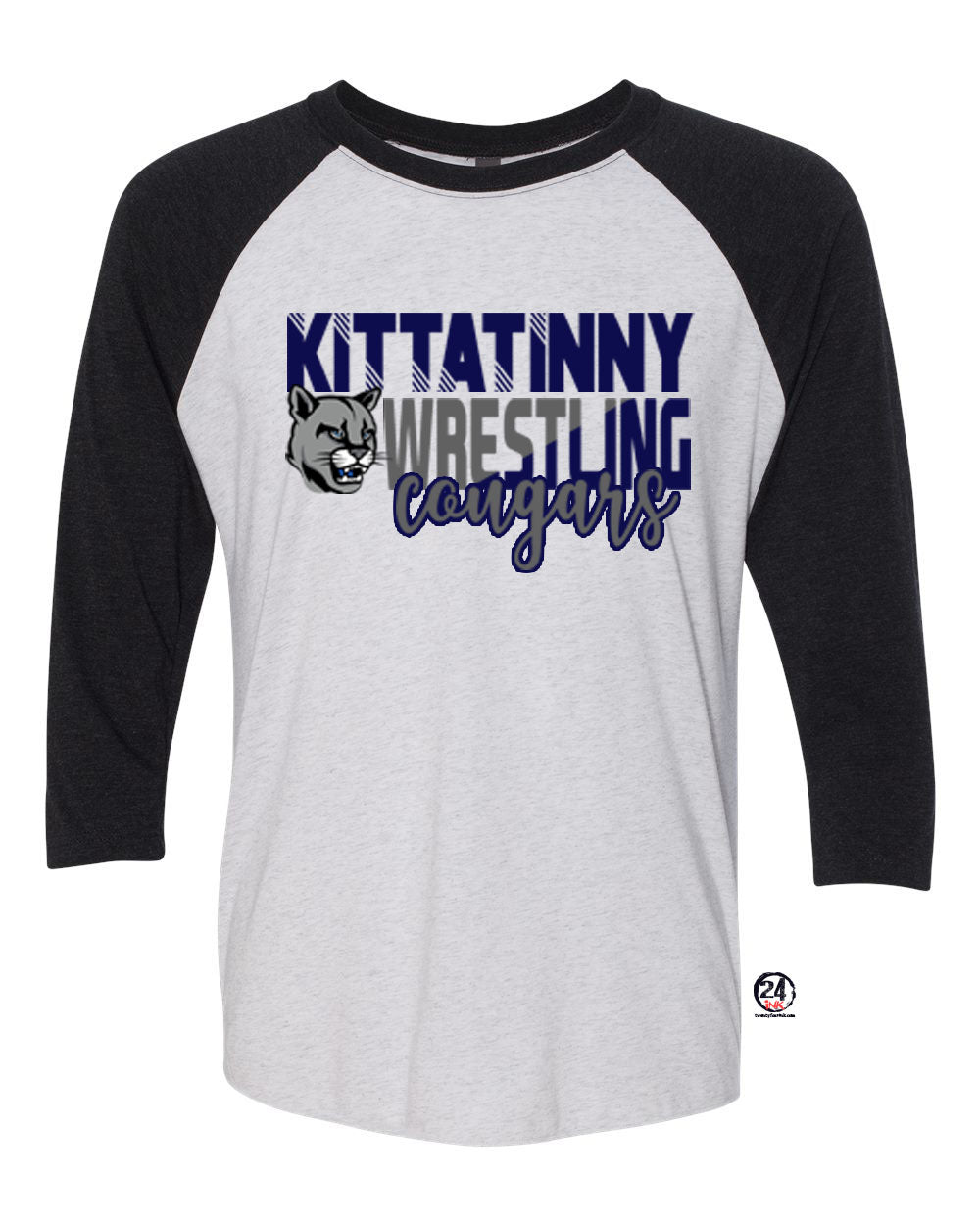 Kittatinny Wrestling Design 4 raglan shirt