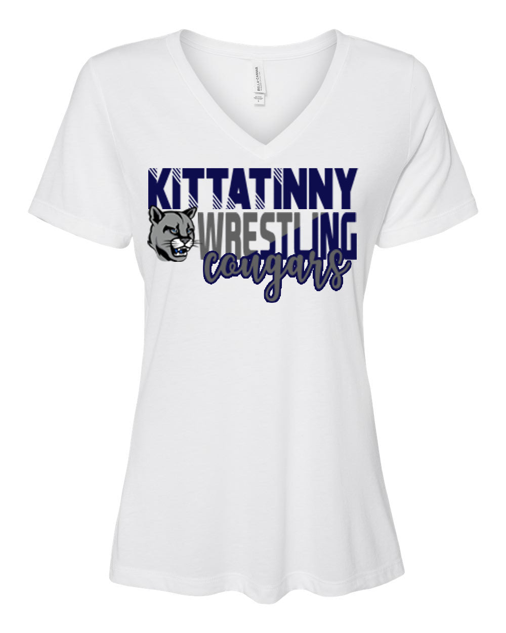 Kittatinny Wresting Design 4 V-neck T-Shirt