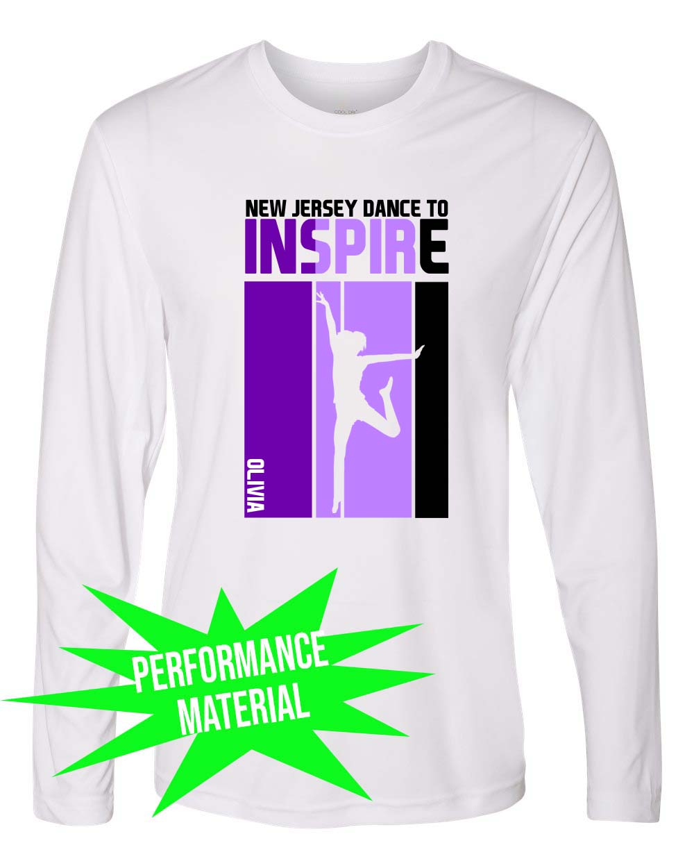 NJ Dance Performance Material Design 10 Long Sleeve Shirt