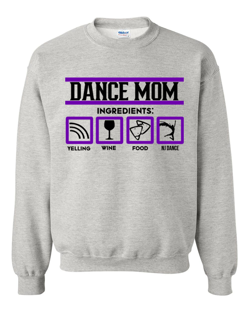 NJ Dance Design 8 non hooded sweatshirt