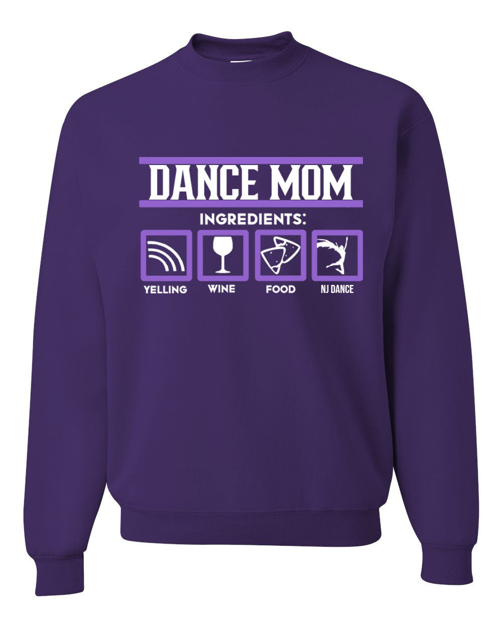 NJ Dance Design 8 non hooded sweatshirt