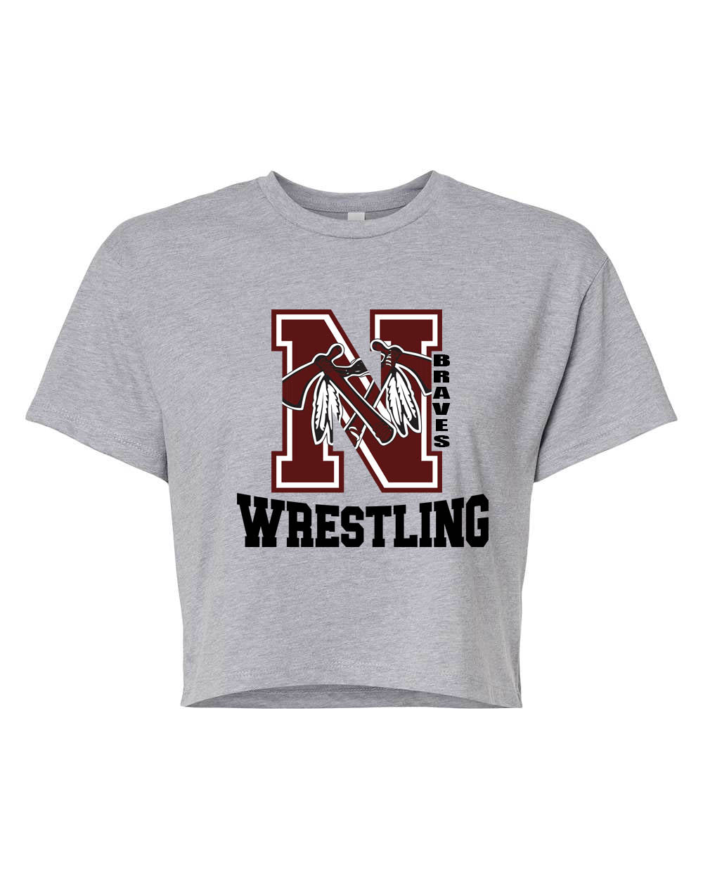 Newton wrestling Design 4 Crop Top