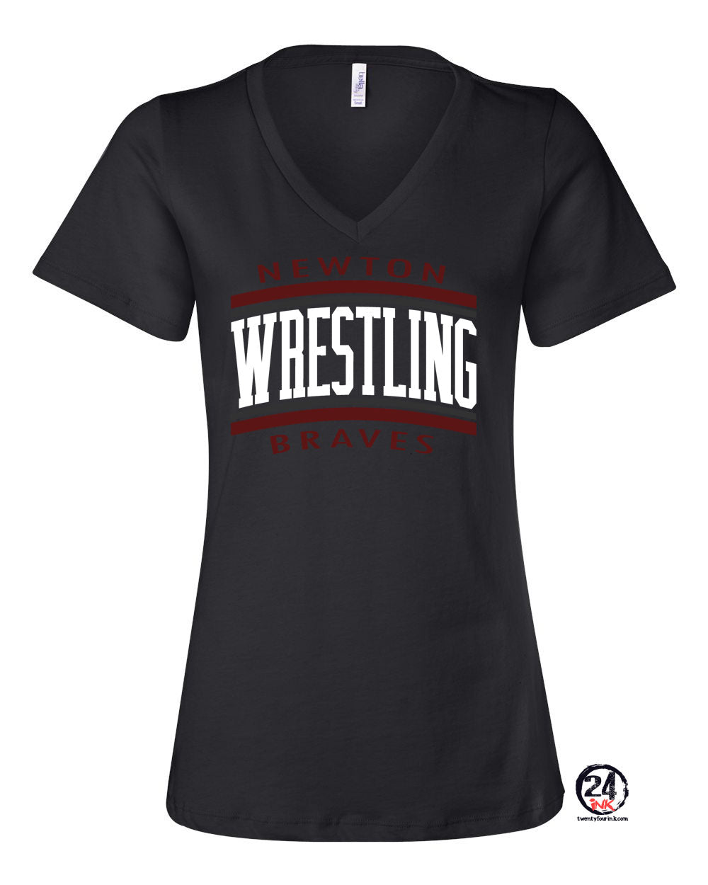Newton wrestling design 2 V-neck T-shirt