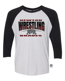 Newton Wrestling design 3 raglan shirt