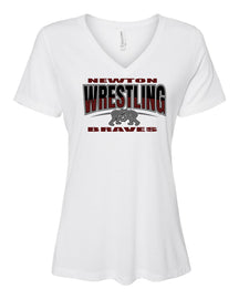 Newton wrestling design 3 V-neck T-shirt