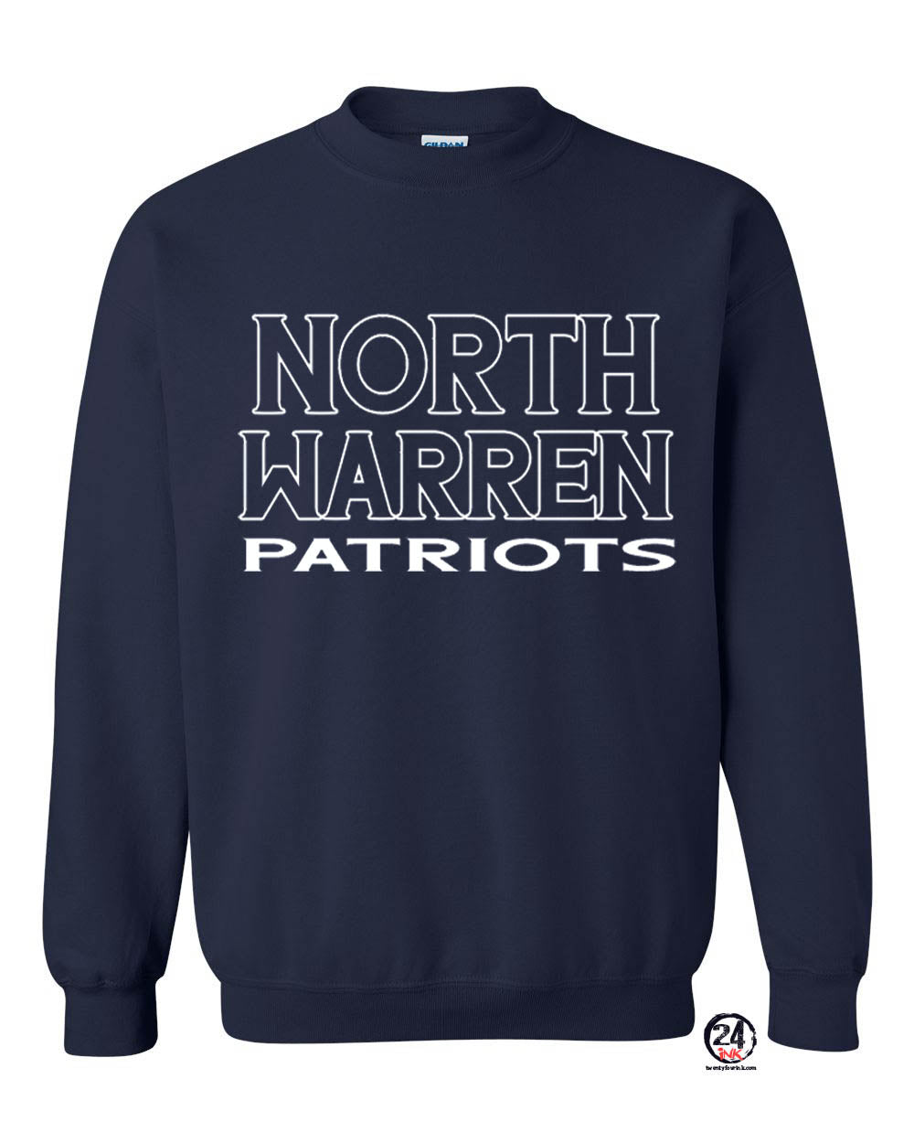 North Warren School Design 7 non hooded sweatshirt