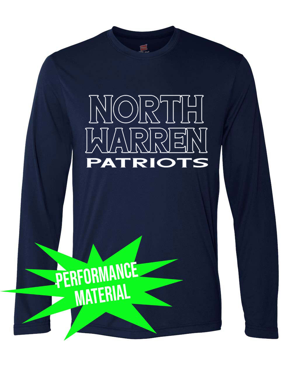 North Warren Performance Material Design 7 Long Sleeve Shirt