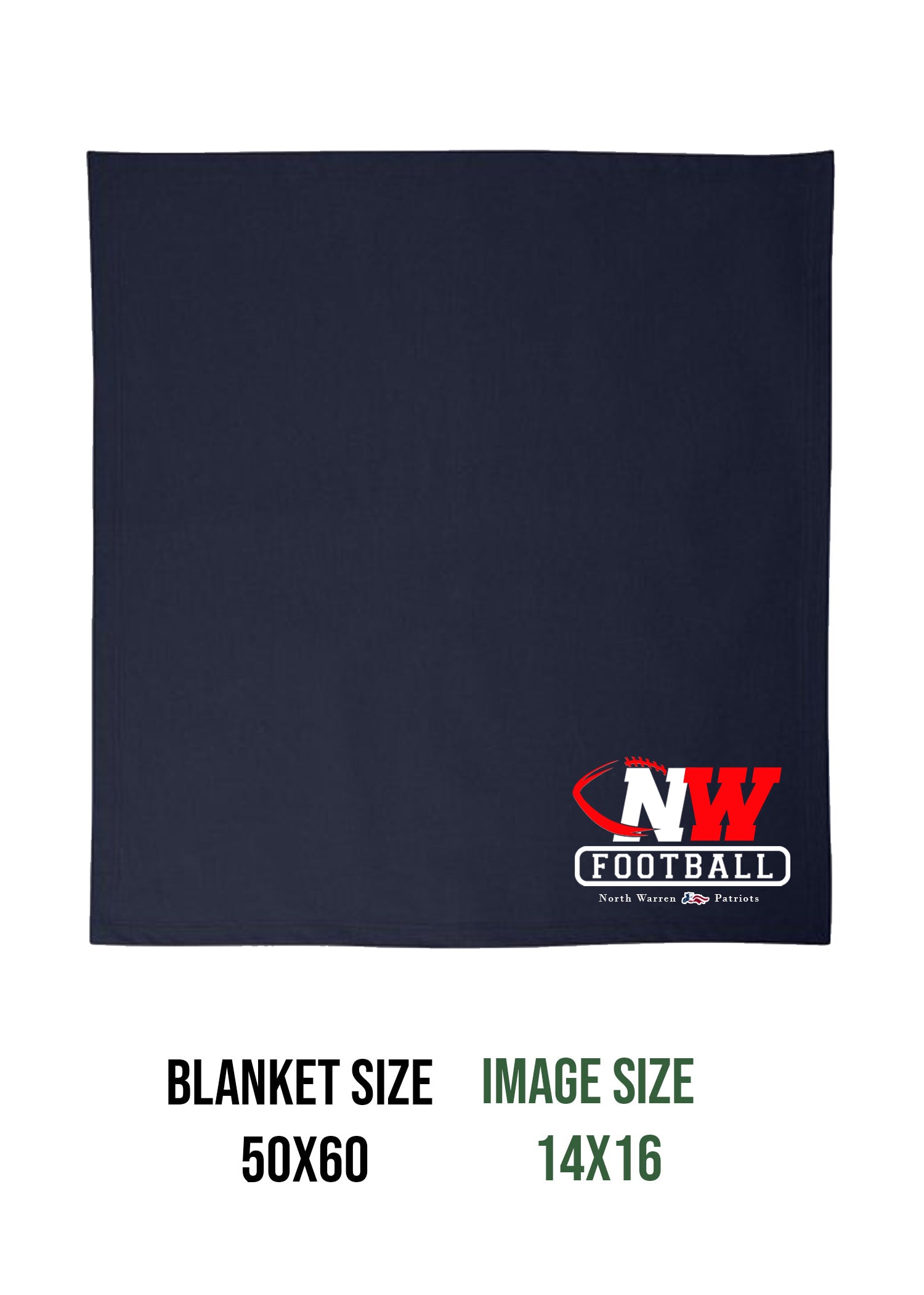 NW Football Design 3 Blanket