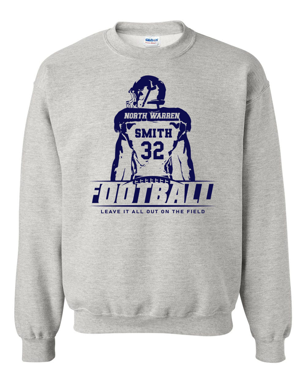 NW Football Design 8 non hooded sweatshirt