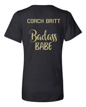 Body built by Brit, Building Bad ass babes V-Neck T-Shirt