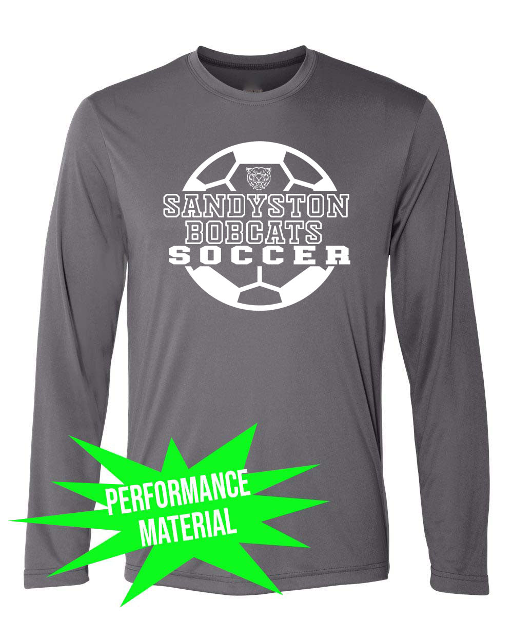 Sandyston Soccer Performance Material Design 2 Long Sleeve Shirt
