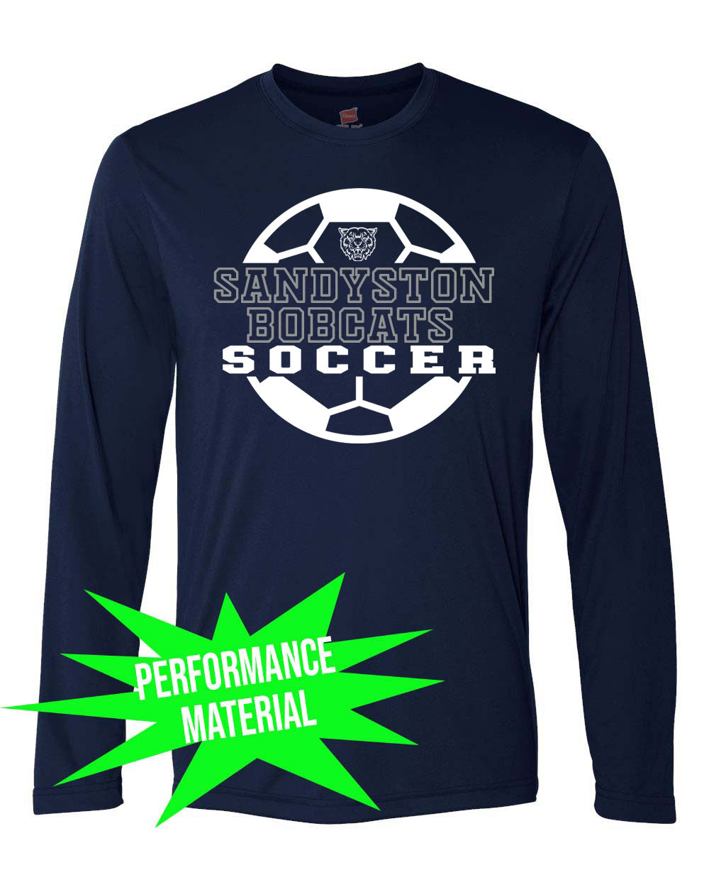 Sandyston Soccer Performance Material Design 2 Long Sleeve Shirt