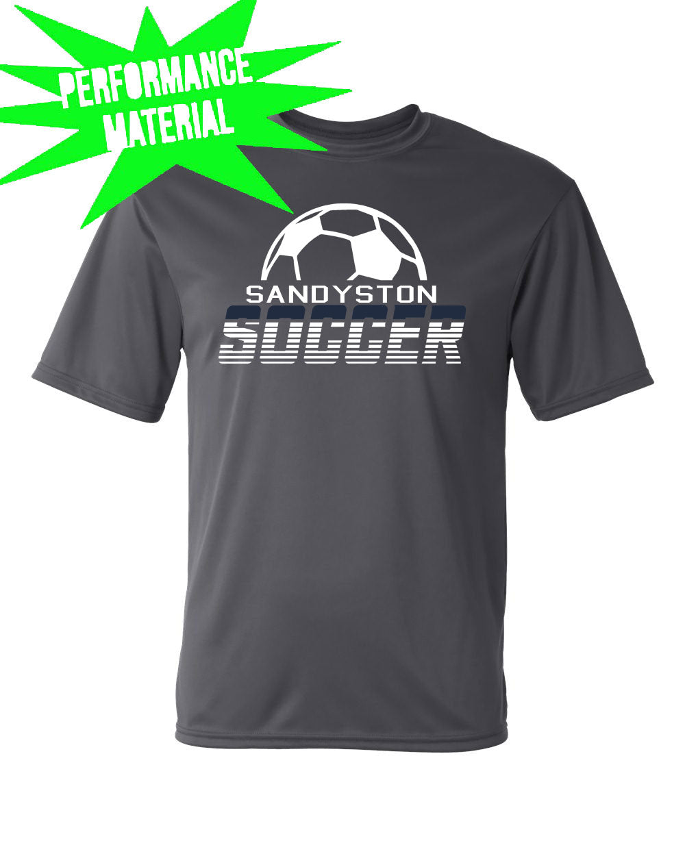 Sandyston Soccer Performance Material design 3 T-Shirt