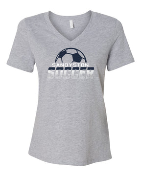 Sandyston Soccer Design 3 V-neck T-shirt