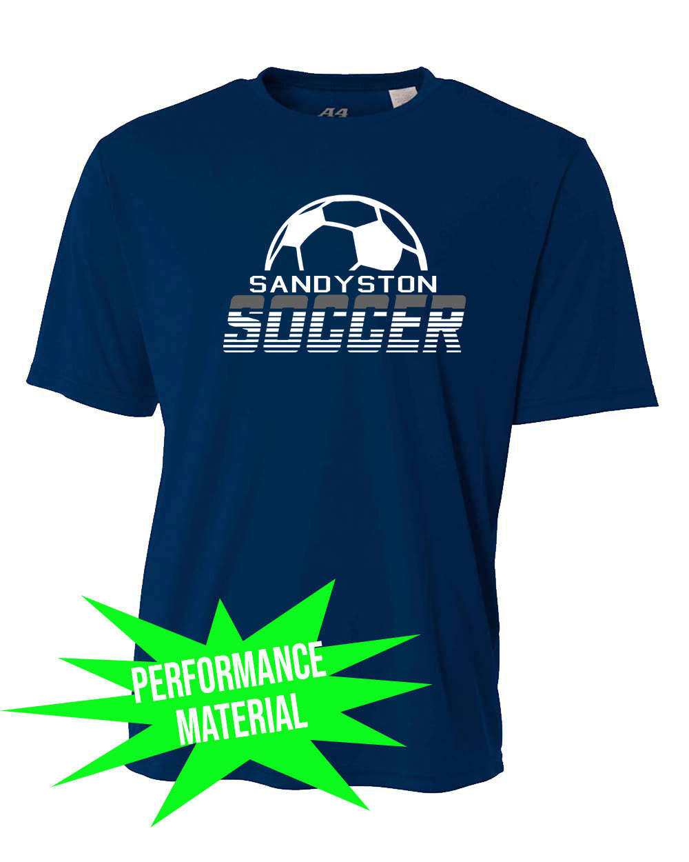 Sandyston Soccer Performance Material design 3 T-Shirt