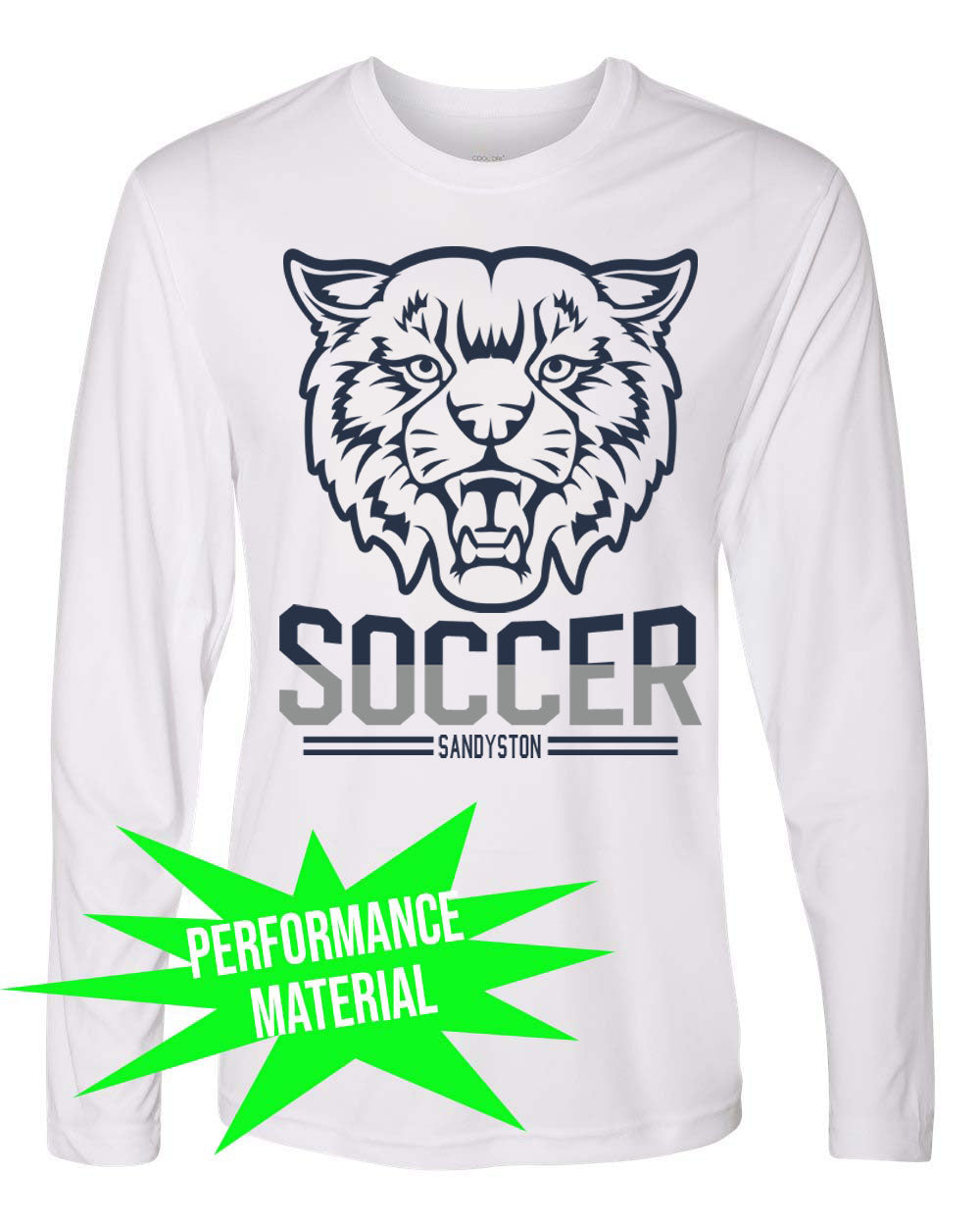 Sandyston Soccer Performance Material Design 5 Long Sleeve Shirt