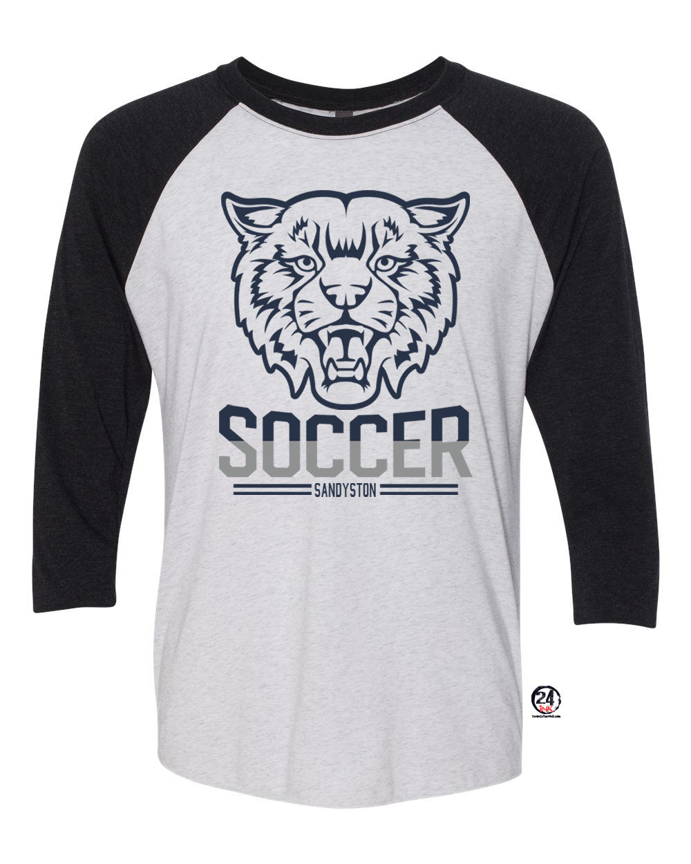 Sandyston Soccer Design 5 raglan shirt