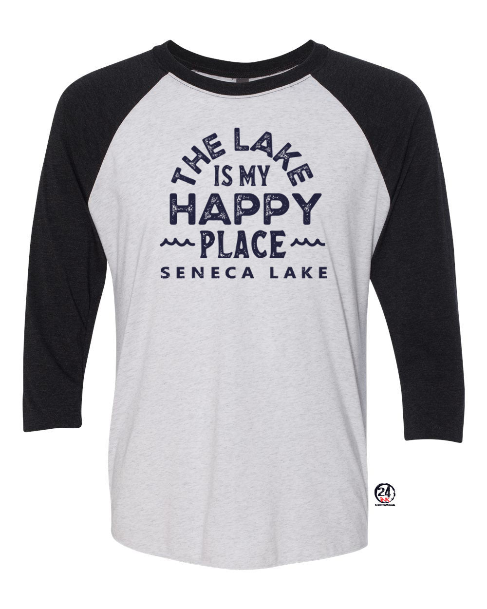 Seneca Lake design 4 raglan shirt