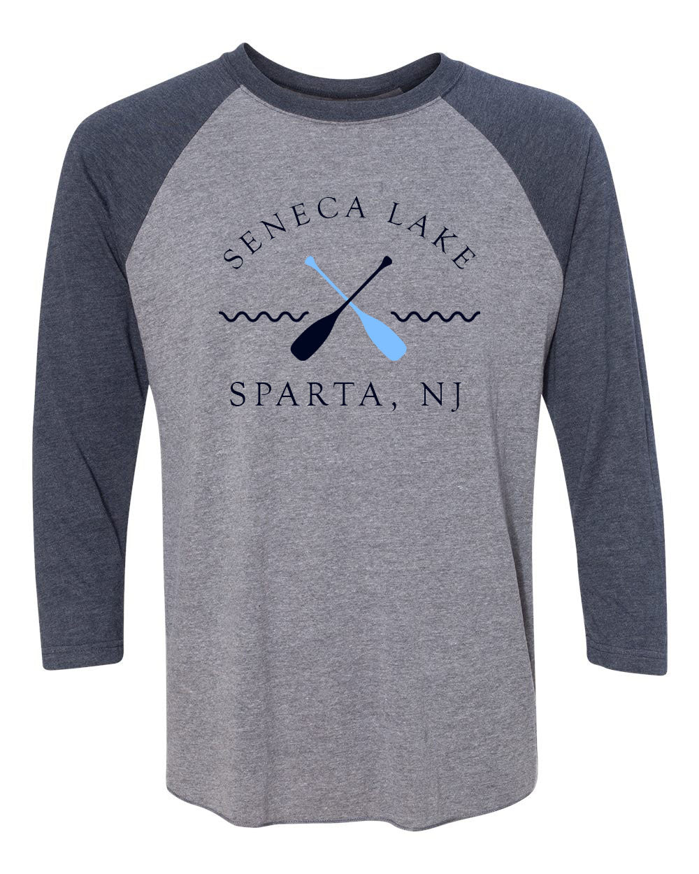 Seneca Lake design 5 raglan shirt