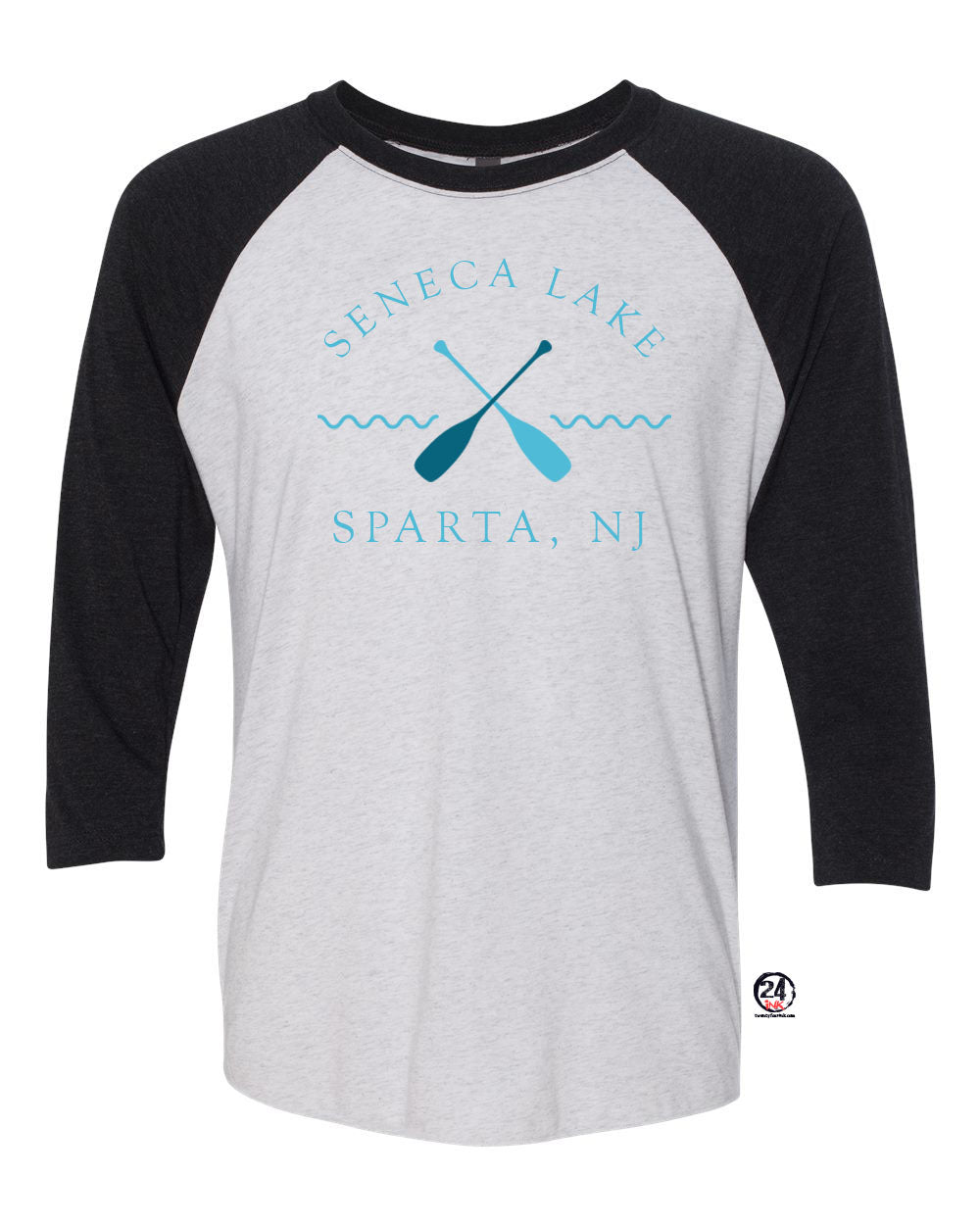 Seneca Lake design 5 raglan shirt