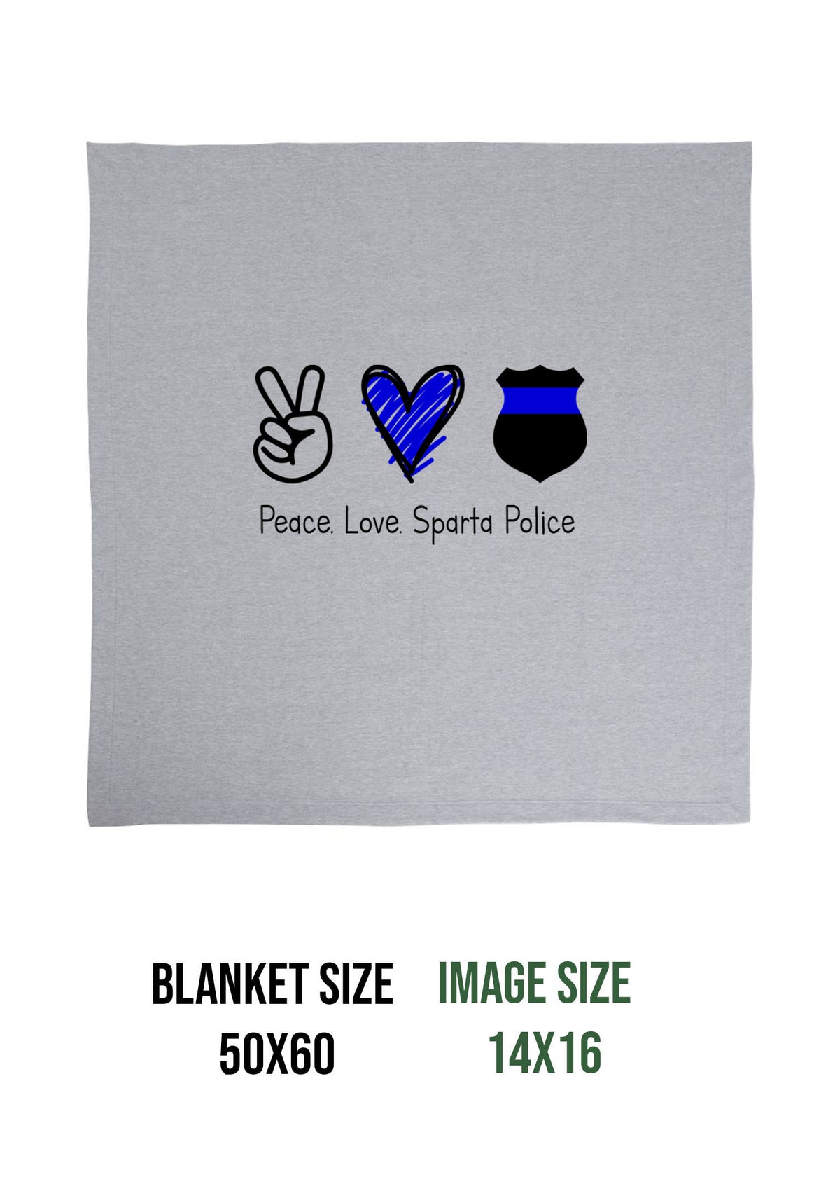 Sparta Police Design 3 Blanket