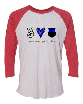 Sparta Police Department design 3 raglan shirt