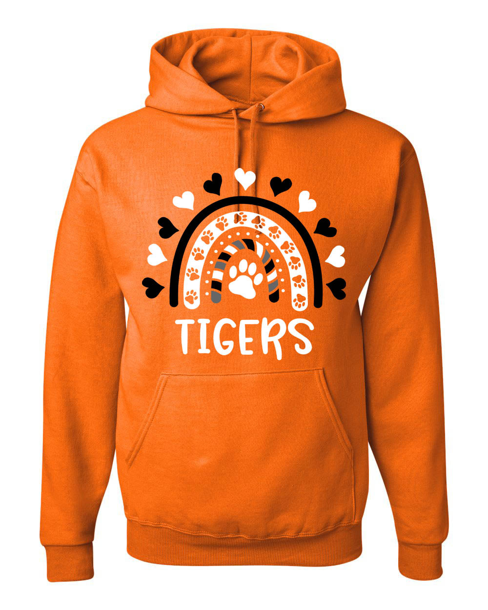 Tigers design 4 Hooded Sweatshirt, Orange