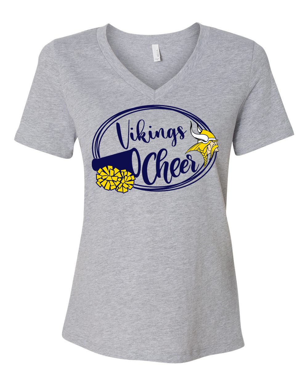 Vikings Cheer Design 1 V-neck T-shirt