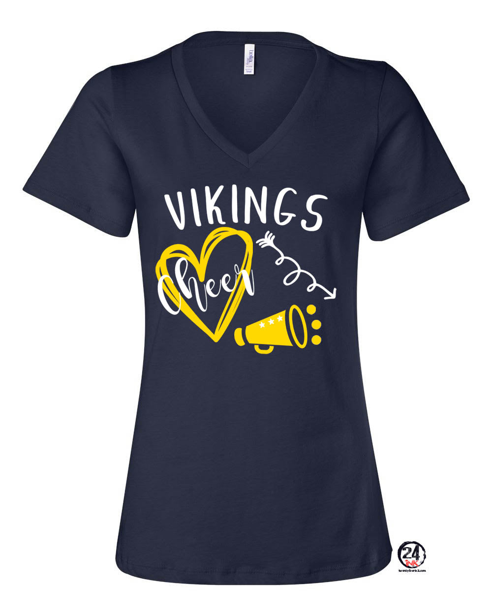 Vikings Cheer Design 3 V-neck T-shirt