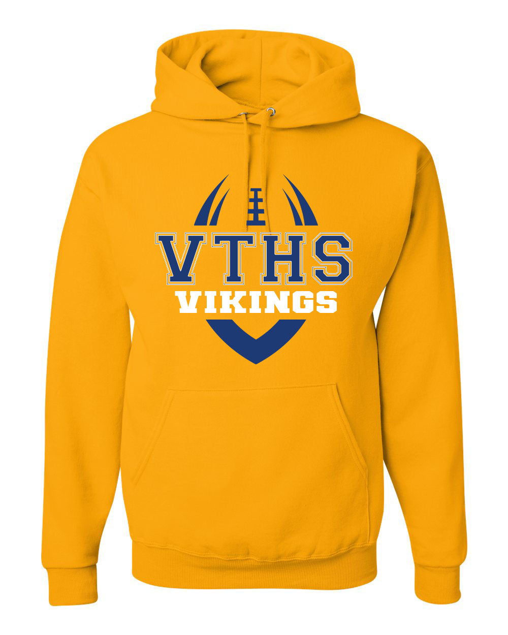 Vernon Football Design 1 Hooded Sweatshirt, Gold