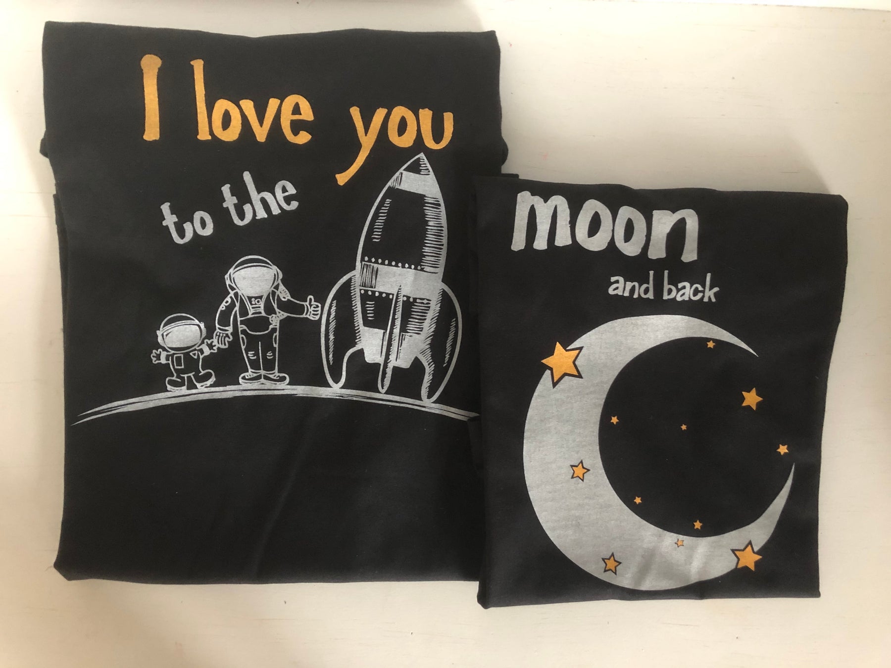I love you to the moon and back shirt Set